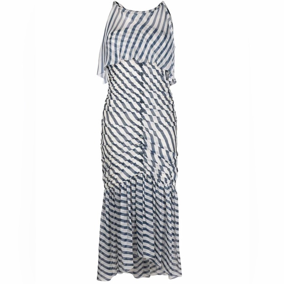 Chanel 2008 Resort Collection Silk Stripe Midi Dress - Picture 2 of 9